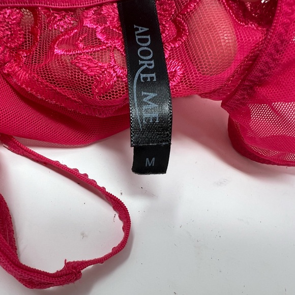Adore Me Rose Shadow Hot Pink Floral Lace Bra 36C AB2014 - Picture 12 of 13